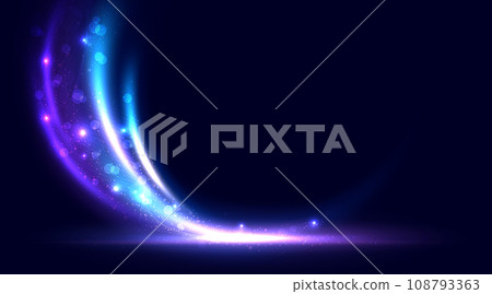 Modern abstract light lines effect. Colorful dynamic motion background. Futuristic technology pattern. Vector EPS10. 108793363