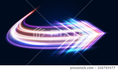 Abstract speed line background. Dynamic motion speed of light. Technology velocity movement pattern for banner or poster design. Vector EPS10. 108793477