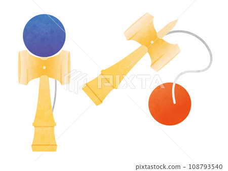 Watercolor style kendama illustration 108793540