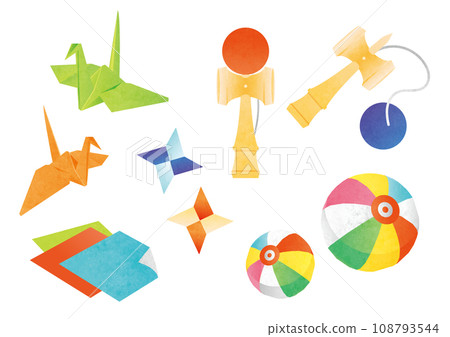 Watercolor style old game illustration set Watercolor style old game illustration set 108793544