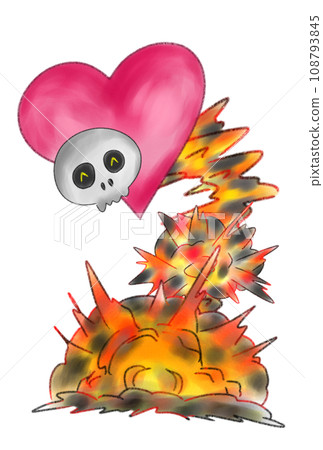 一顆可愛的心從爆炸中出現! 一顆可愛的心從爆炸中出現! 108793845
