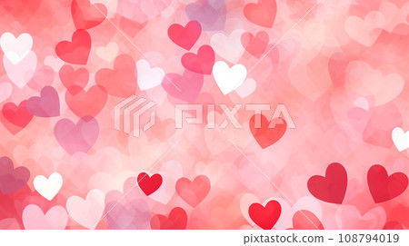 Watercolor style heart pattern graphic material Watercolor style heart pattern graphic material 108794019