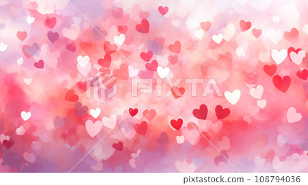 Watercolor style heart pattern graphic material Watercolor style heart pattern graphic material 108794036