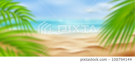Blurred tropical summer beach background 108794144