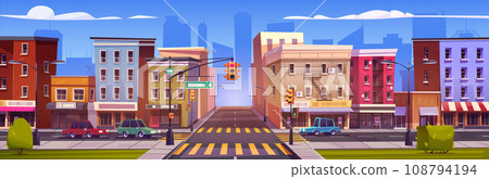 City street intersection City street intersection 108794194