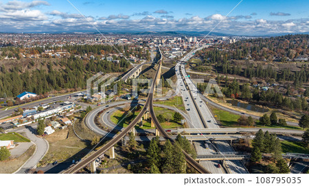 spokane train railway bridge washington transport 108795035