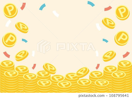 框架點硬幣錢圖片商業背景素材插畫素材 108795641