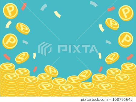 框架點硬幣錢圖片商業背景素材插畫素材 108795643