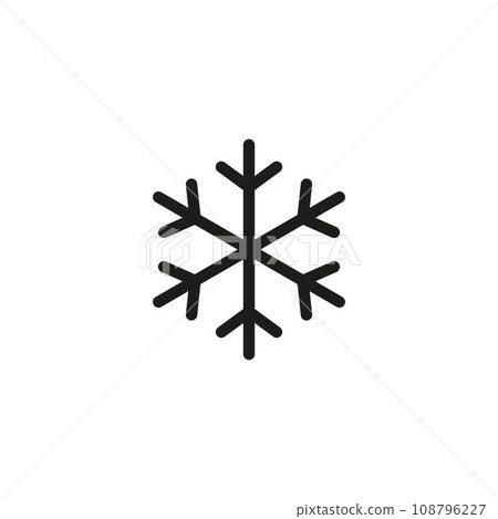 Snowflake icon design. Symbol of cold, winter, snow, ice, winter weather. illustration. Snowflake icon design. Symbol of cold, winter, snow, ice, winter weather. illustration. 108796227