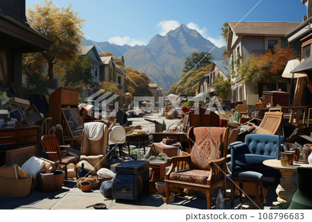 Garage street sat outdoors Garage street sat outdoors 108796683
