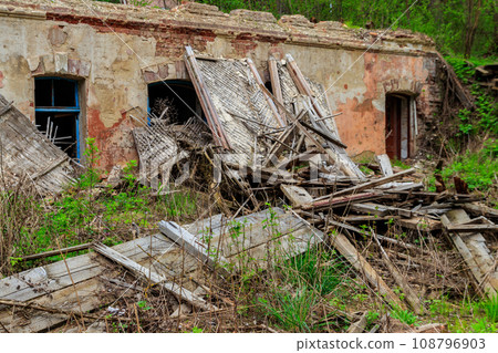 The ruins of a destroyed building The ruins of a destroyed building 108796903