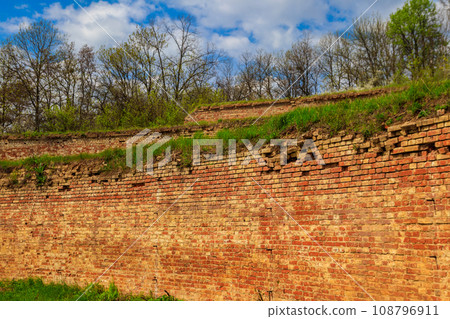Singing terraces are garden terraces built at 19th century and fortified by brick walls in Kharkiv region, Ukraine Singing terraces are garden terraces built at 19th century and fortified by brick walls in Kharkiv region, Ukraine 108796911