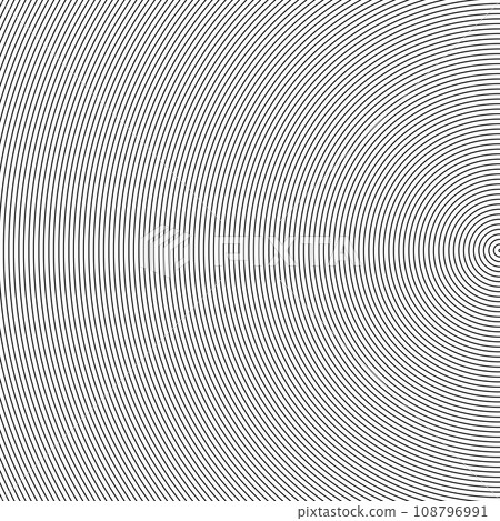 Concentric circle background. Abstract circle halftone texture. Circular round background. Geometry design. Gradient retro line pattern. Vector illustration on white background 108796991