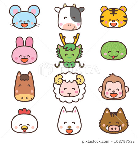 Zodiac front illustration set 108797552