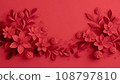 red floral frame 108797810