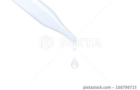 Illustration of a dropper and a drop of water 108798715