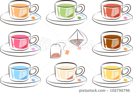 Tea bags Japanese tea Black tea Chinese tea Herbal tea 108798796