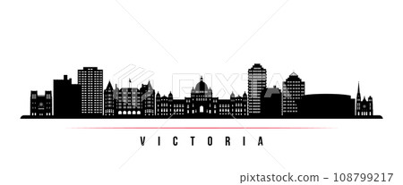 Victoria skyline horizontal banner. Victoria skyline horizontal banner. 108799217