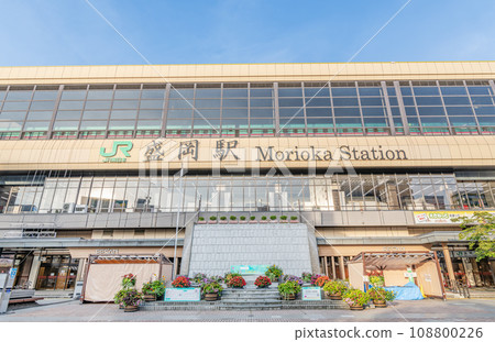 Morioka City, Iwate Prefecture, JR Morioka Station (east exit) on a sunny day 108800226