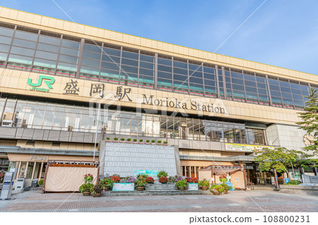 Morioka City, Iwate Prefecture, JR Morioka Station (east exit) on a sunny day Morioka City, Iwate Prefecture, JR Morioka Station (east exit) on a sunny day 108800231