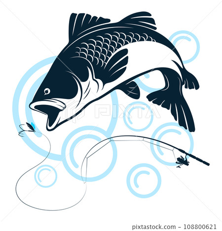 Big fish catch and fishing rod design 108800621