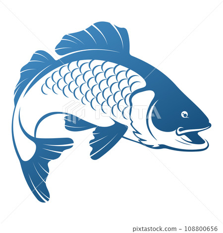 Big fish with fins and scales design 108800656