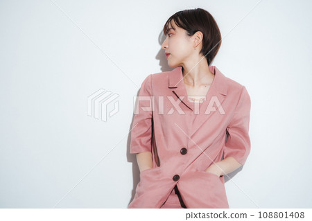 studio young female fashion model 108801408