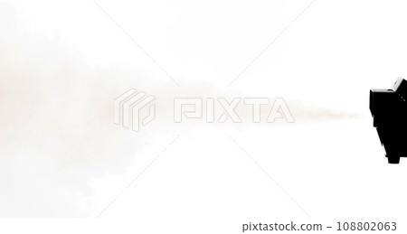 Dense Fluffy Puffs of White Smoke and Fog on white Background, Abstract Smoke Clouds, All Movement Blurred, smoke machine, Air pollution pm 2.5 dust in city Dense Fluffy Puffs of White Smoke and Fog on white Background, Abstract Smoke Clouds, All Movement Blurred, smoke machine, Air pollution pm 2.5 dust in city 108802063