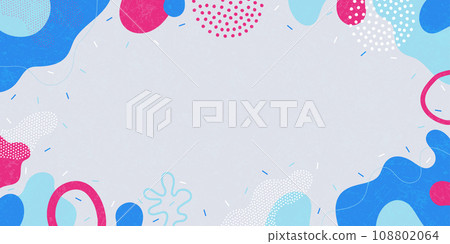 Doodle background pattern, abstract colored shapes. Modern minimalism trendy pattern background. Doodle background pattern, abstract colored shapes. Modern minimalism trendy pattern background. 108802064