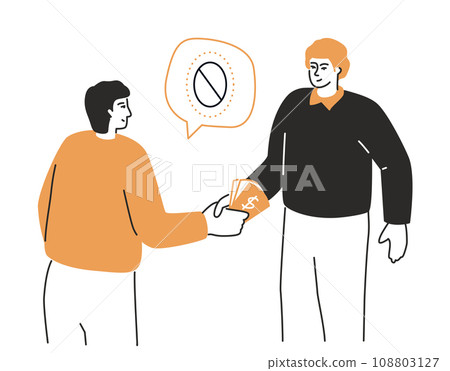 Corruption prevention - modern line design style illustration Corruption prevention - modern line design style illustration 108803127