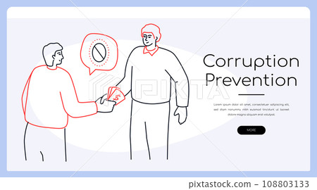 Corruption prevention - modern colorful line design style banner Corruption prevention - modern colorful line design style banner 108803133