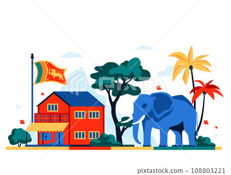 Life in the tropics - modern colored vector illustration Life in the tropics - modern colored vector illustration 108803221
