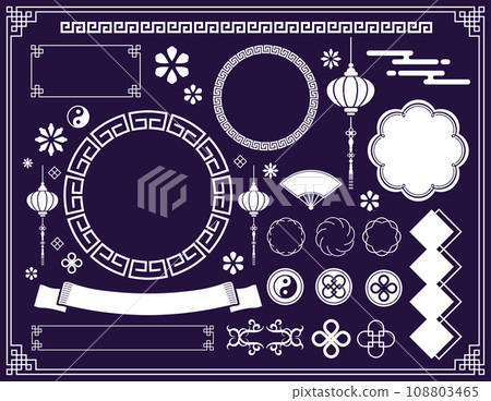 Chinese motif frame design. Chinese patterns, patterns and illustrations 108803465