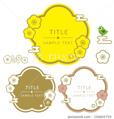 梅花簡框日式 108803759