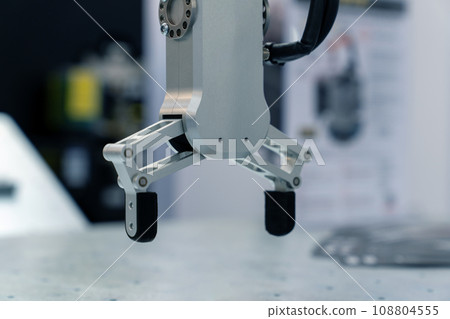 Modern handling robot - robotic arm. Smart factory Modern handling robot - robotic arm. Smart factory 108804555
