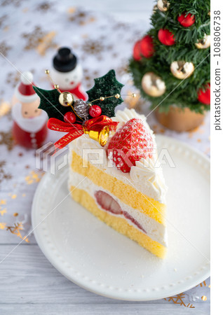 cut christmas cake cake cut christmas cake cake 108806738