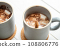 hot drink with marshmallow 108806776