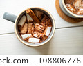 hot drink with marshmallow 108806778