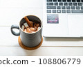 hot drink with marshmallow 108806779