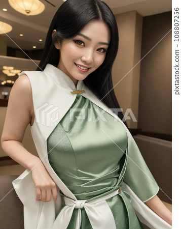 一個穿著中國服裝的女人 一個穿著中國服裝的女人 108807256