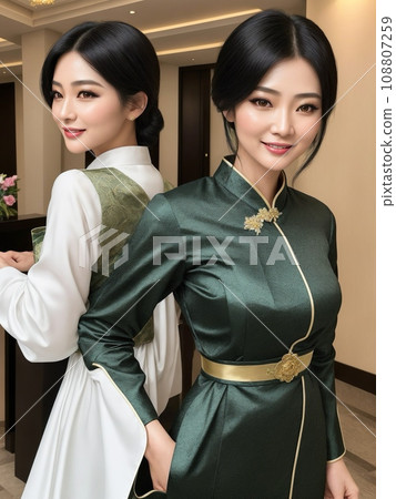 一個穿著中國服裝的女人 一個穿著中國服裝的女人 108807259