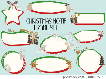 Christmas motif text frame set 108807515
