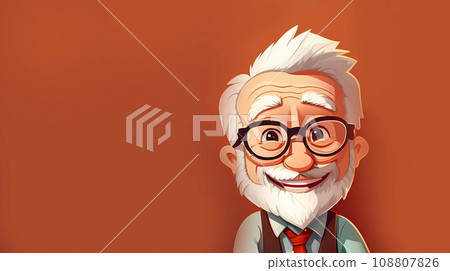 Hand drawn cartoon kind teacher illustration 108807826