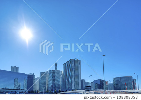 橫濱港未來的城市景觀 橫濱港未來的城市景觀 108808358