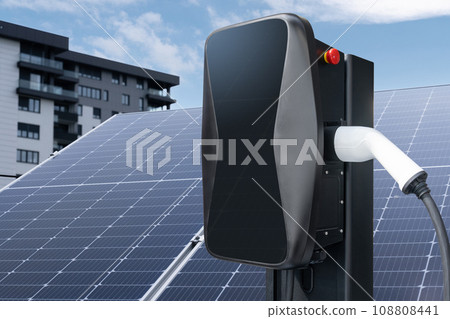 Solar panels on a roof. 108808441