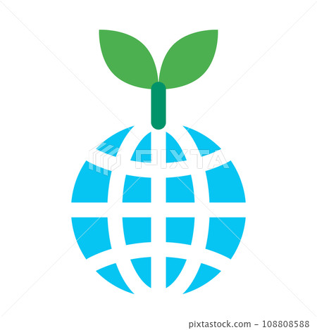 Color style icons representing eco, earth, leaves and buds Color style icons representing eco, earth, leaves and buds 108808588