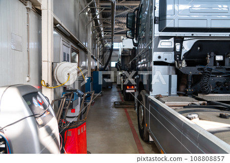 Trucks repair in car service 108808857