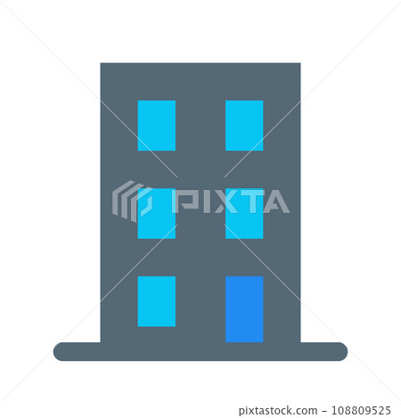 Color style icons representing buildings, buildings Color style icons representing buildings, buildings 108809525