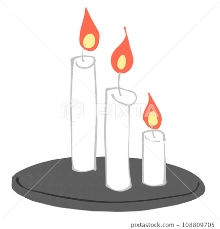 Illustration of a candle Illustration of a candle 108809705