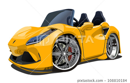 Vector Cartoon muscle sport car Vector Cartoon muscle sport car 108810184